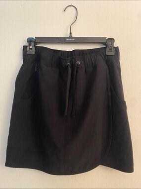 Patagonia Black Athletic Skort with Drawstring Waist